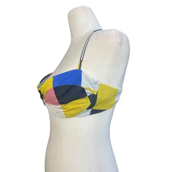 Cala de la Cruz Bikini‎ Top M Colorblock Underwire Swim Beach Resort Chic - Picture 3 of 7